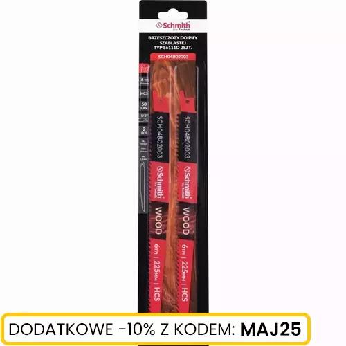 Brzeszczoty do piły szablastej HCS 50CRV 225mm  2 marki Schmith