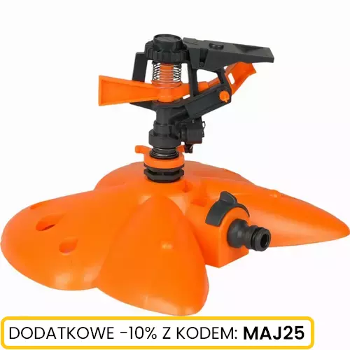 Zraszacz pulsacyjny na podstawie motylkowej