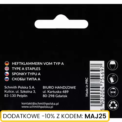 Zszywki TYP A 8mm 1000szt. Schmith