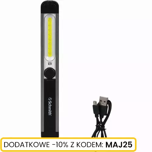 Latarka warsztatowa akumulatorowa MINI 3W COB marki Schmith