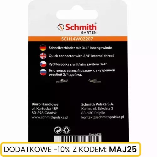 Szybkozłączka z gwintem wewnętrznym 3/4'' marki Schmith SCH14W02207