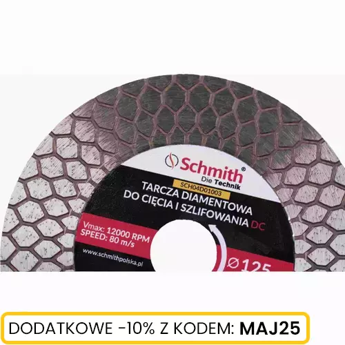 Tarcza diamentowa Uniwersalna 125x22,23x1,6 25mm DC Schmith