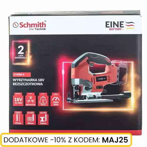 Wyrzynarka akumulatorowa 18V 1x2,0Ah marki Schmith S-WRB-1 13