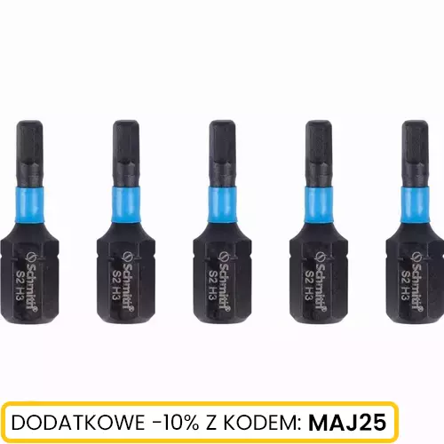 Bit udarowy Hex H3 25mm 5SZT