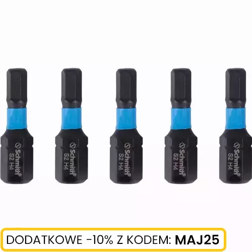 Bit udarowy Hex H4 25mm 5SZT.