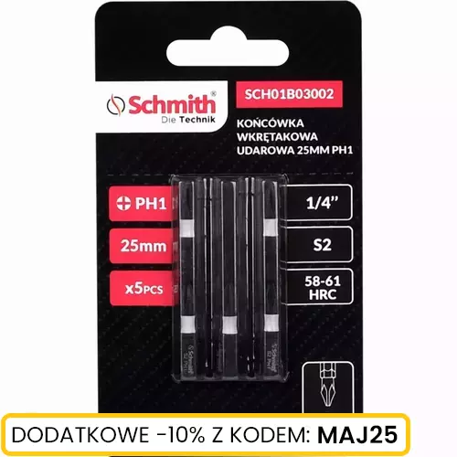Bit udarowy PH1 25mm 5SZT marki Schmith
