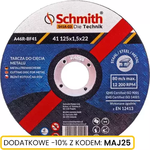 Tarcza do cięcia metalu 125x1,5