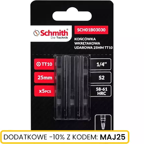 Bit udarowy Torx TT10 25mm 5SZT marki Schmith