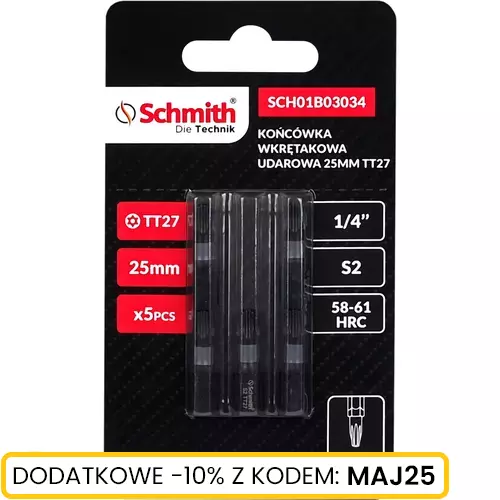 Bit udarowy Torx TT27 25mm 5SZT marki Schmith