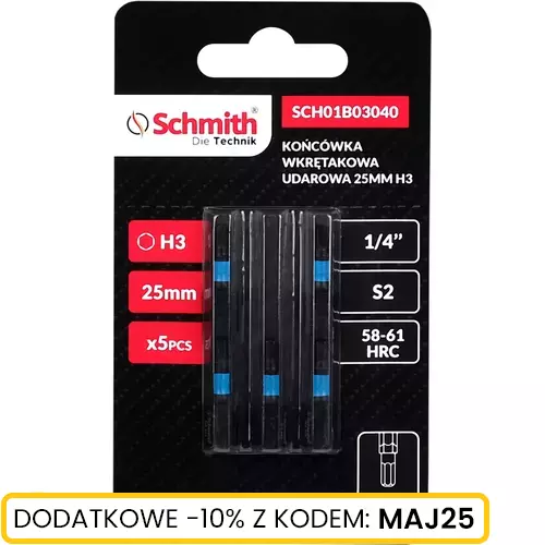 Bit udarowy Hex H3 25mm 5SZT marki Schmith