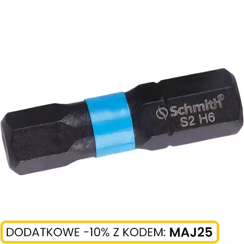 Bit udarowy Hex H6 25mm 5SZT Schmith