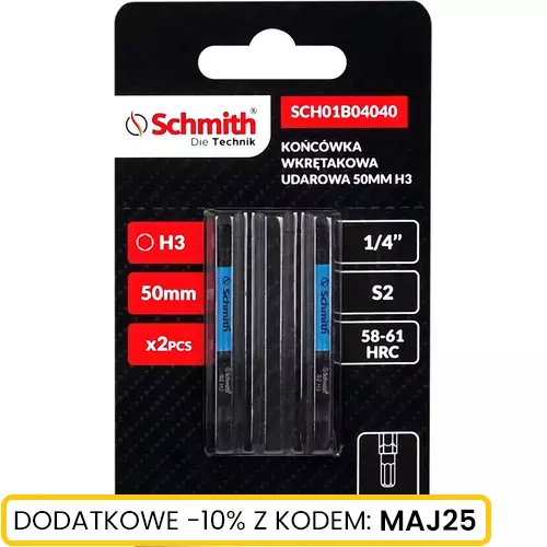 Bit udarowy Hex H3 50mm 2SZT marki Schmith