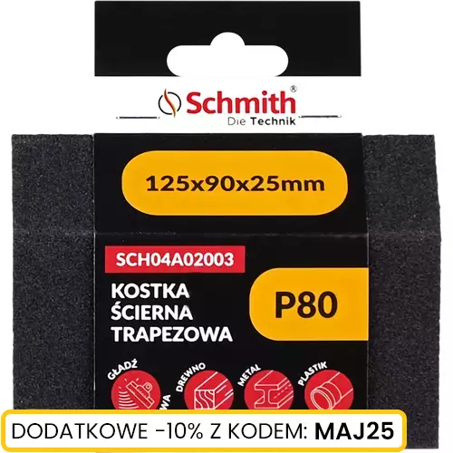Kostka ścierna trapezowa 125x90x25 P80 marki Schmith