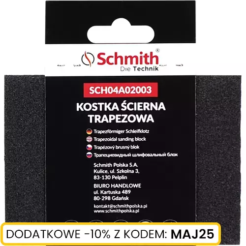 Kostka ścierna trapezowa 125x90x25 P80 marki Schmith SCH04A02003