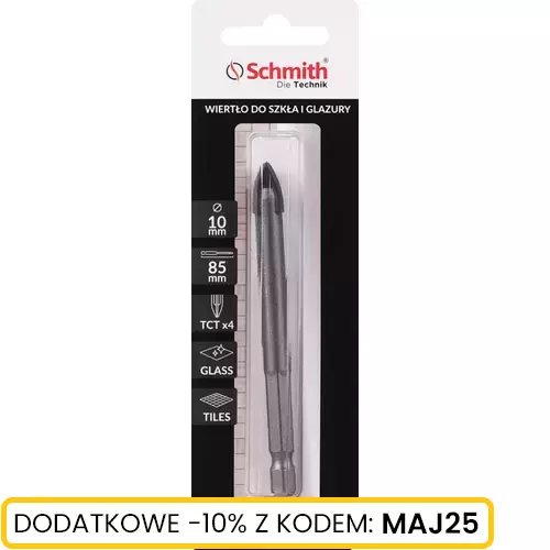Wiertło do szkła i glazury 10x85 Schmith