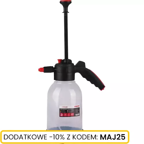 Opryskiwacz ciśnieniowy przezroczysty 2l z zaworem marki Schmith