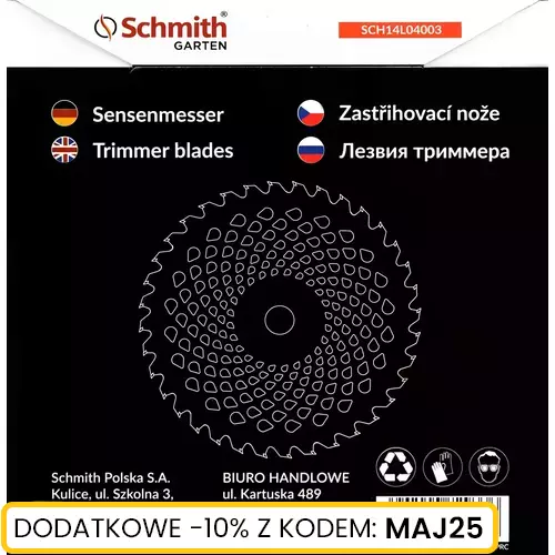 Nóż do kosy 255mm, 36 zębów marki Schmith SCH14L04003
