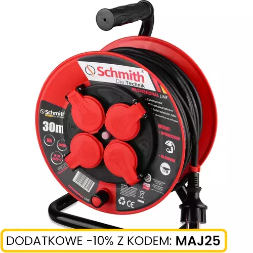 Przedłużacz bębnowy o długości 30m 3x1,5mm Professional Line