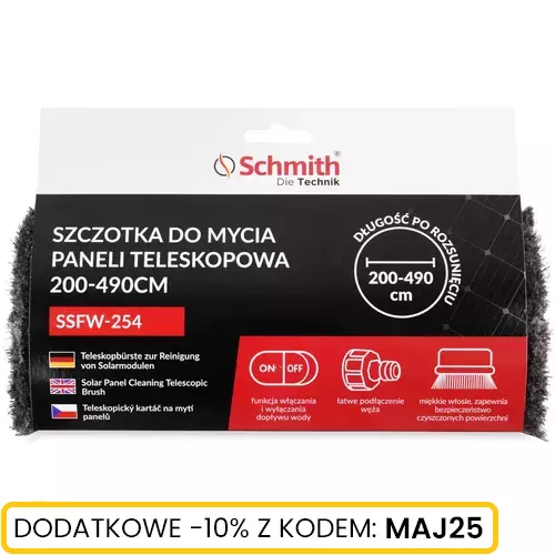 Szczotka do mycia paneli teleskopowa 200-490cm marki Schmith