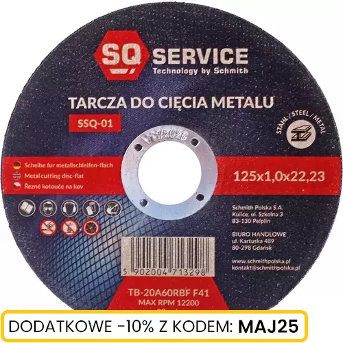 Tarcza do cięcia metalu 125x1,0 SQ