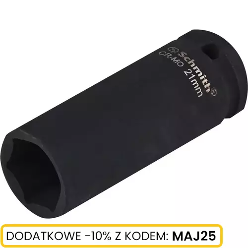 Klucz nasadowy udarowy długi 1/2" 21 mm