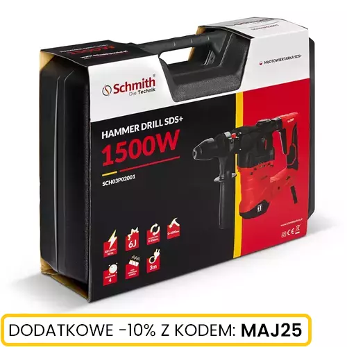 Młotowiertarka SDS+ 6J 1500W marki Schmith SCH03P02001 6