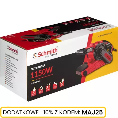 Szlifierka taśmowa 1050W 76x533mm marki Schmith SCH03P12001 4