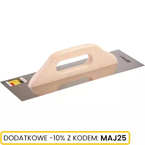 Paca nierdzewna gładka 380mm uchwyt drewniany