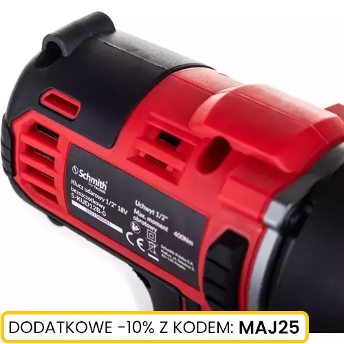 Klucz udarowy 1/2" 18V bezszczotkowa 400Nm S-KUD12 Schmith