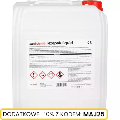 Płynny nawóz nalistny pod rzepak 20l marki Schmith