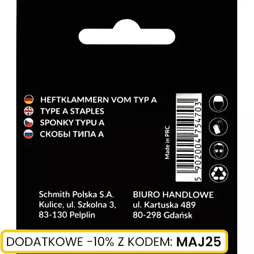 Zszywki TYP A 10mm 1000szt. marki Schmith SCH11S01003