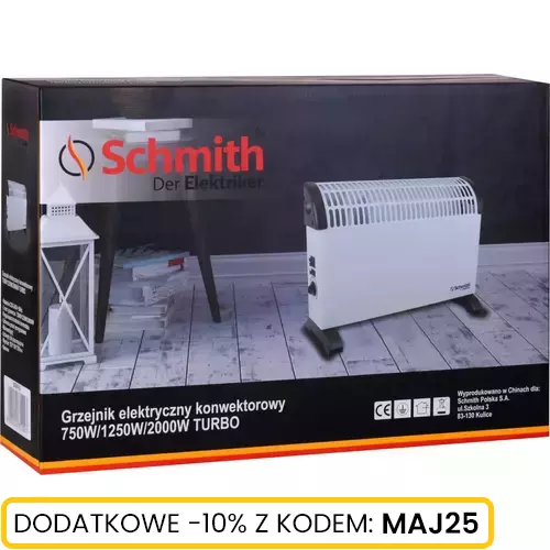 Grzejnik elektryczny konwektorowy 750W/1250W/2000W TURBO marki Schmith SGEK-03