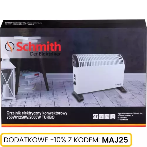 Grzejnik elektryczny konwektorowy 750W/1250W/2000W TURBO marki Schmith SGEK-03 1
