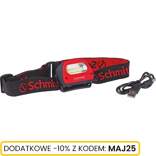 Latarka czołowa akumulatorowa 3W COB Schmith