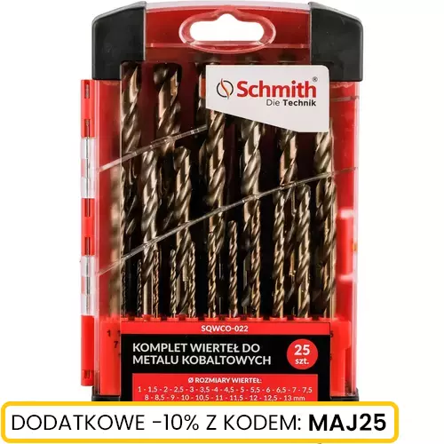 Zestaw wierteł kobaltowych do metalu 25 szt