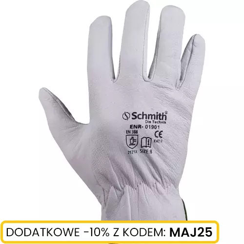 Rękawice robocze krótkie skóra kozia rozmiar 8 (12 par)