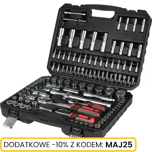 Zestaw narzędzi 1/4" 1/2" 110 szt