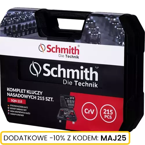 Komplet kluczy nasadowych 215 szt marki Schmith SQN-215 2