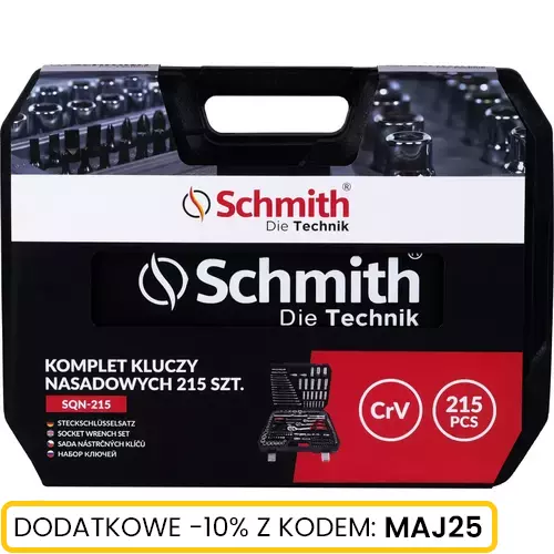 Komplet kluczy nasadowych 215 szt marki Schmith SQN-215 3