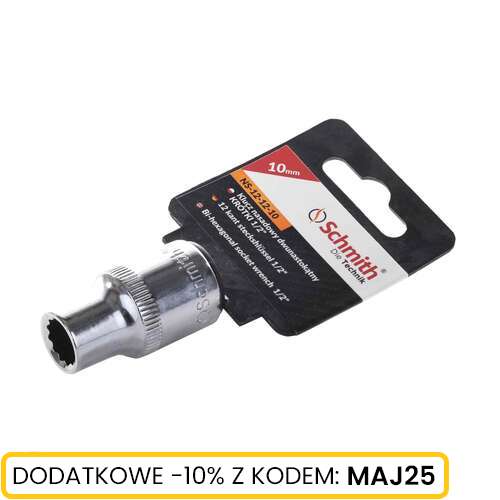 Nasadka dwunastokątna krótka 1/2" 10 mm Schmith