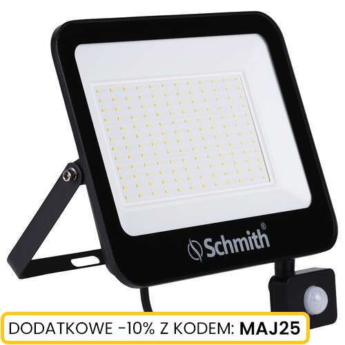 Naświetlacz LED 100W 10000lm czu. ruch na podczerw Schmith
