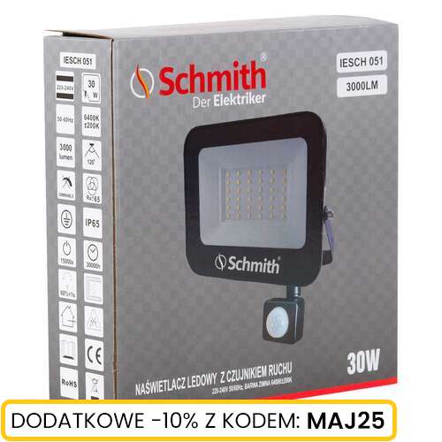 Naświetlacz LED 30W 3000lm czu. ruchu na podczerw Schmith