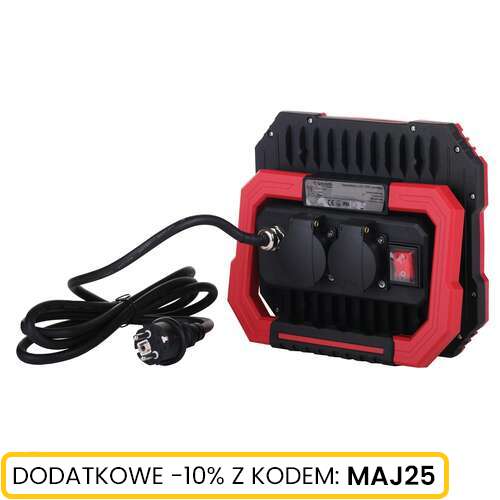 Naświetlacz LED 50W czerwony, 2x1F 230V Schmith