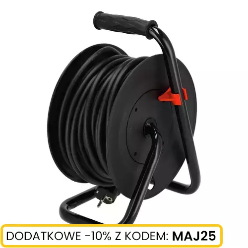 Przedłużacz bębnowy 3x1,5mm gumowy 30m, Długość: 30, Liczba gniazd: 4 Schmith