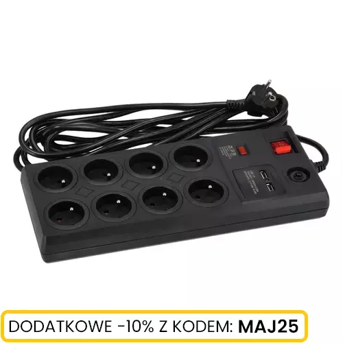 Listwa zasilająca 10 gn. 3x1,5mm 5m Schmith
