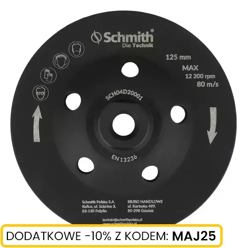 Tarcza diamentowa do szlifowania TURBO 125 mm M14, Typ: TURBO Schmith