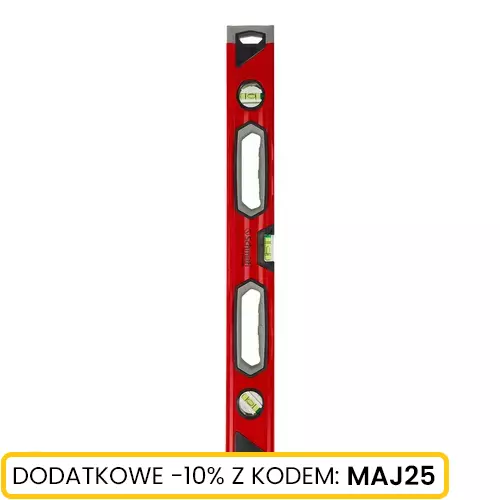 Poziomica aluminiowa z uchwytami 60 cm, Długość: 60 Schmith