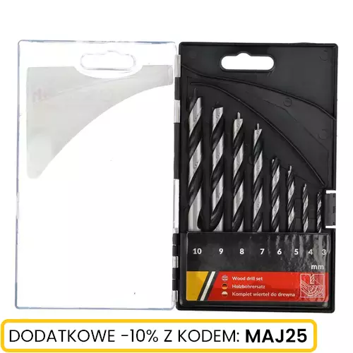 Zestaw wierteł do drewna 3-10 mm 8 szt. Schmith