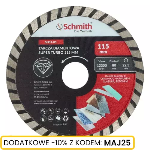 Tarcza diamentowa SUPER TURBO 115 mm Schmith